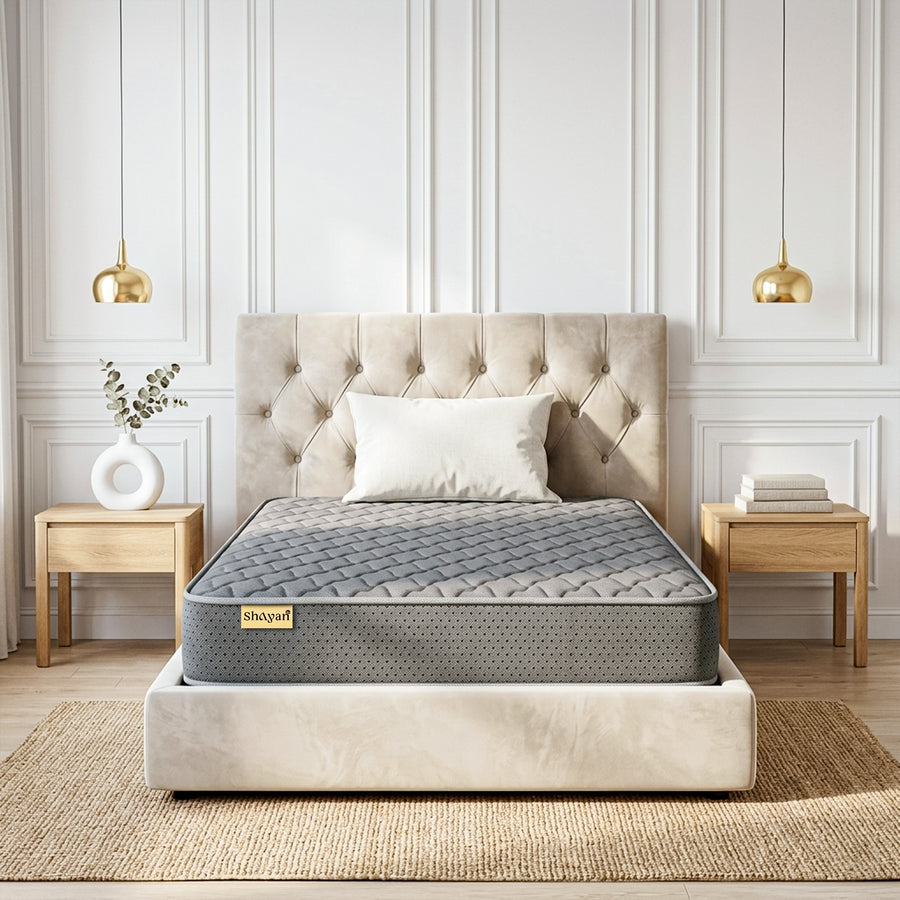 Shayan Orthopedic Memory Foam Mattress on a single bed