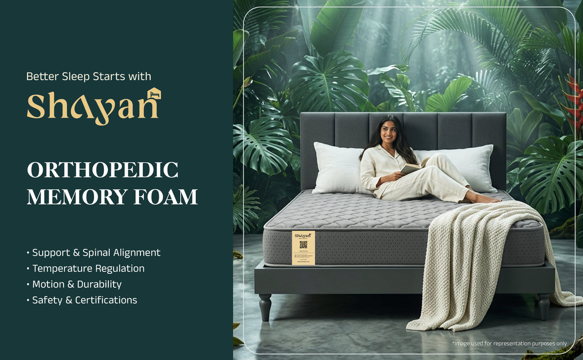 Shayan Orthopedic Memory Foam Mattress (6 Inch)